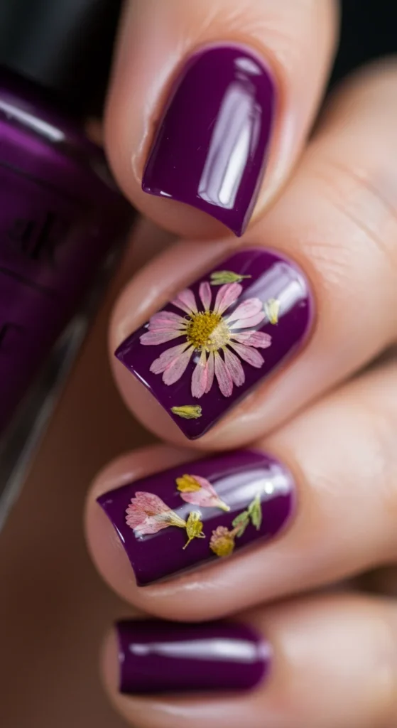 Velvet Petals nails design