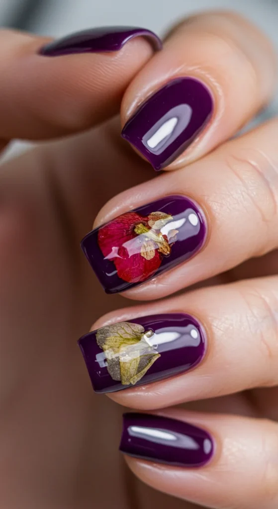 Velvet Petals nails design