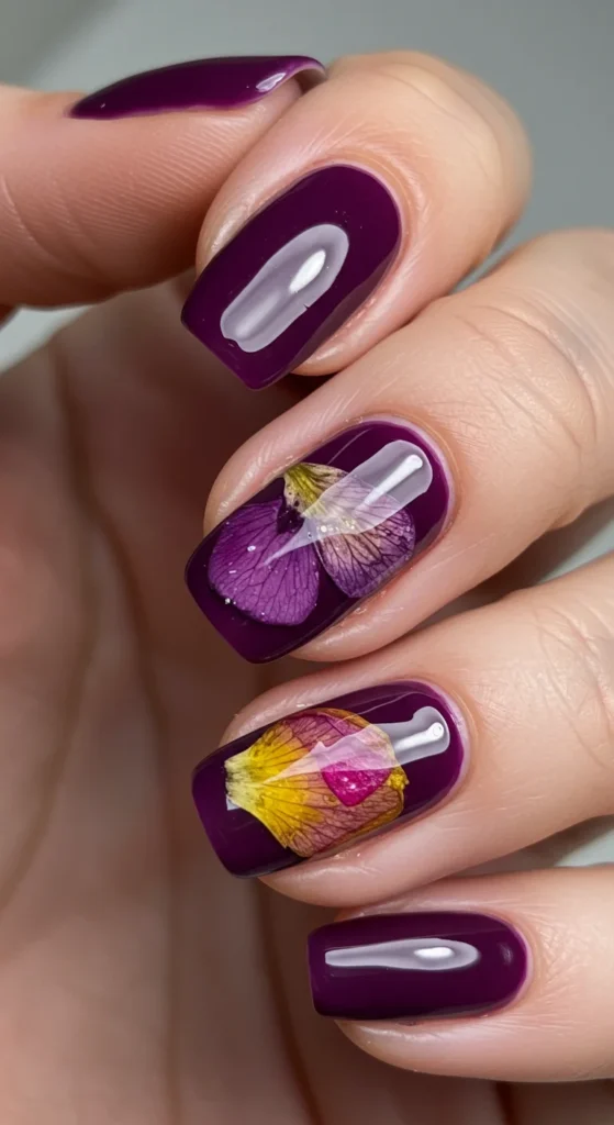 Velvet Petals nails design