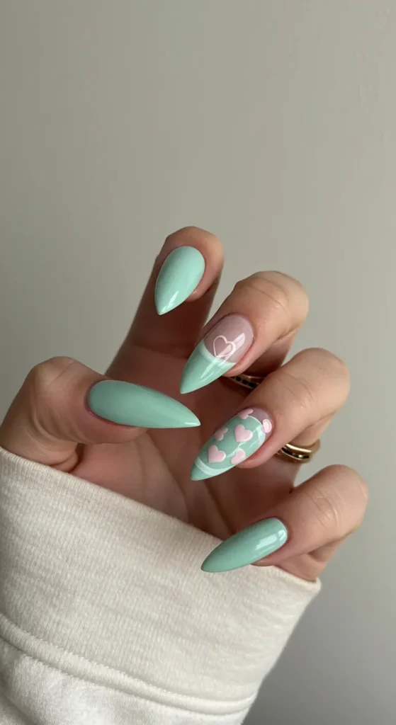 march nail inspo Enchanted Mint Dream