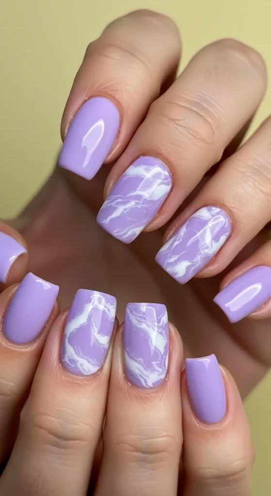 march nail inspo Frosted Lavender Bliss