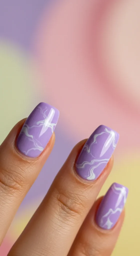 march nail inspo Frosted Lavender Bliss