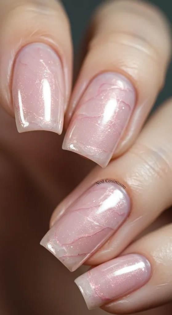 march nail inspo Rosy Quartz Illusion