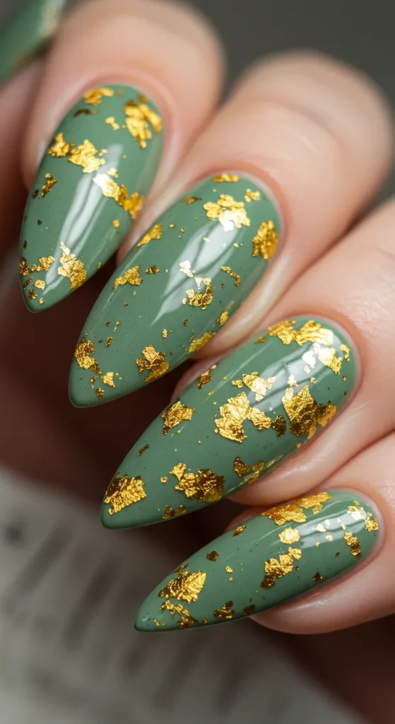 march nail inspo Sage Whisper Elegance