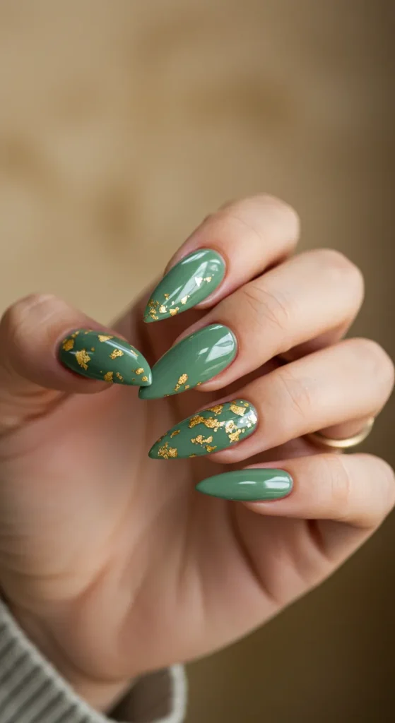 march nail inspo Sage Whisper Elegance