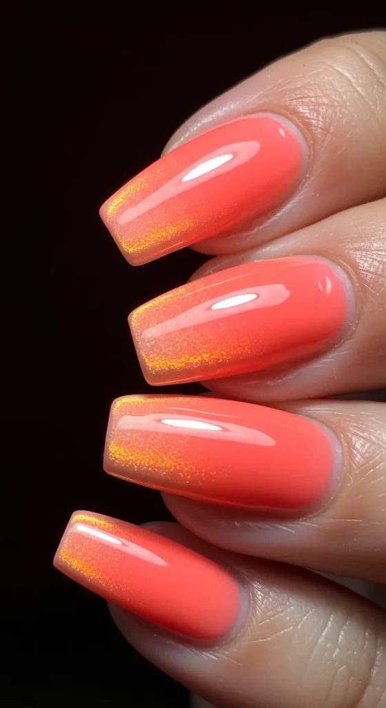 nail designs for march  Solar Flare Ombré